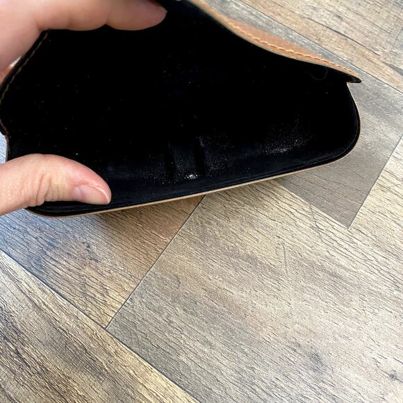 Ray- Ban Sunglass Snap Case Pebbled Tan Brown Leather CASE ONLY - Picture 9 of 11